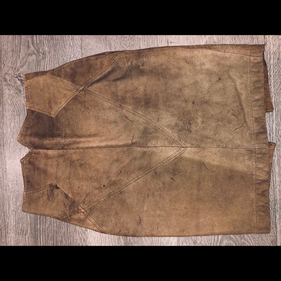 Leather vintage D'linea skirt - Picture 8 of 9